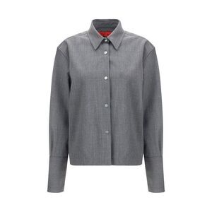 The Latest Collared ButtonDown Shirt Women Gray Shirts